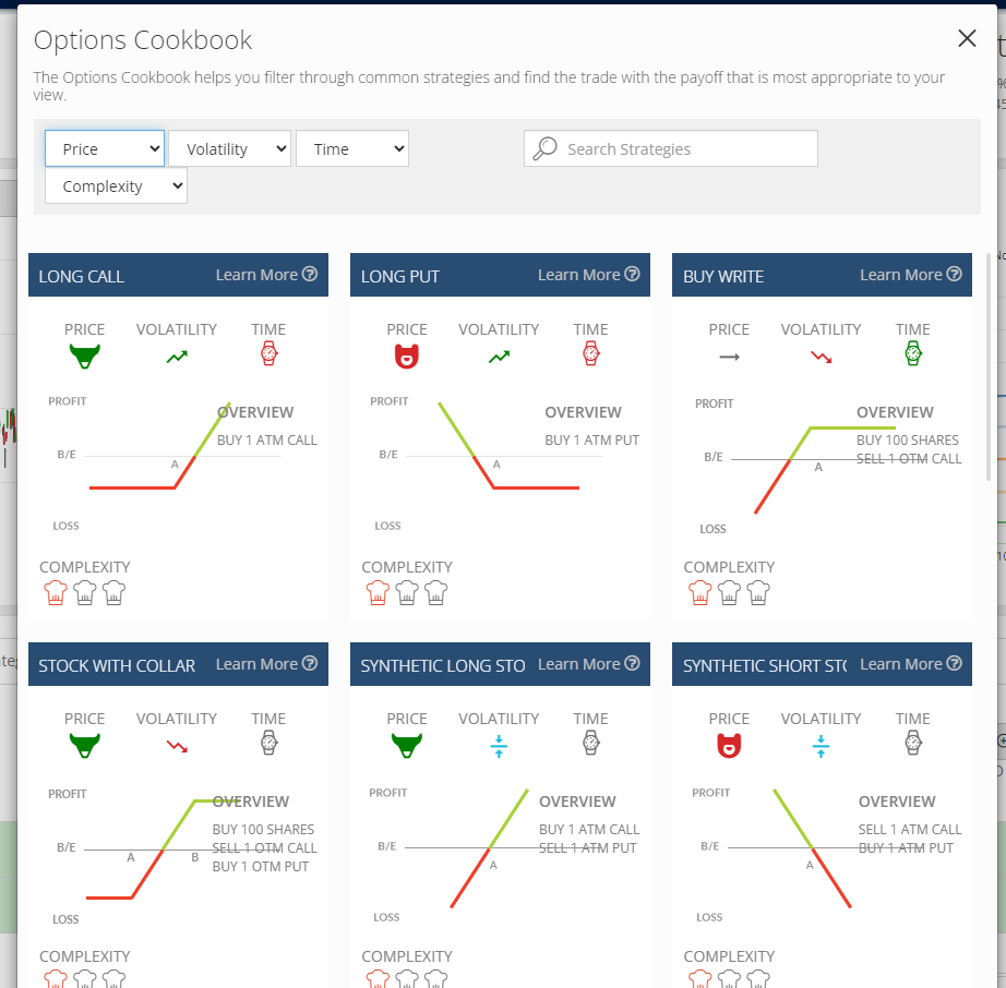 optionsCookbook